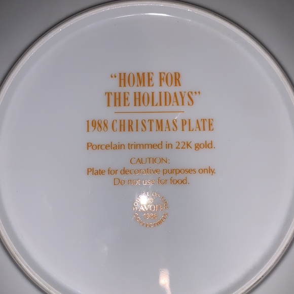 Avon fine collectibles Home For The Holidays 1988 Christmas horse carriage plate - Picture 4 of 4